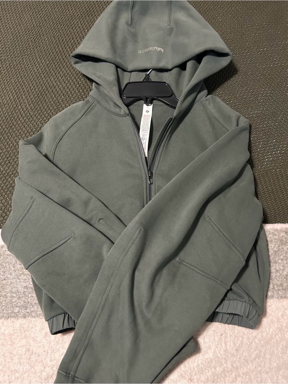 lululemon athletica Olive Green Lightweight Zip Hoodie Jacket